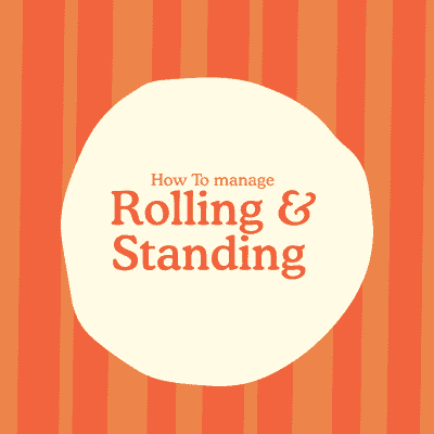 Orange Background White Circle Rolling and Standing Baby Sleep disruptions